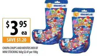Chupa Chups and Mentos Mix of Mini Stocking 160g