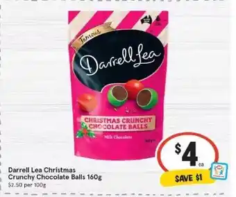 IGA Darrell lea christmas crunchy chocolate balls offer