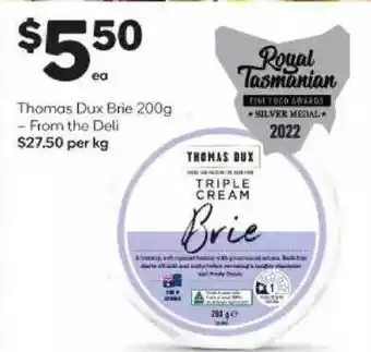 Woolworths Thomas dux brie offer