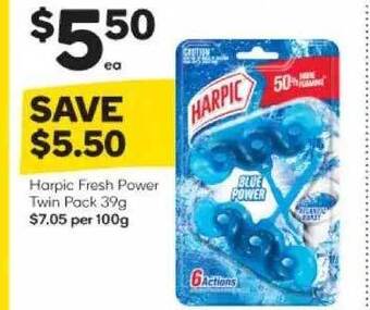 Woolworths Harpic fresh power twin pack offer