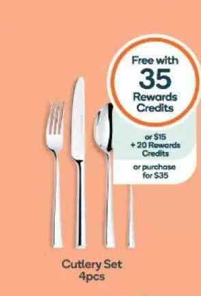 Woolworths Cutlery set 4pcs offer