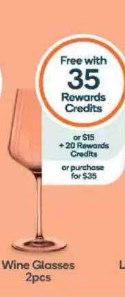 Woolworths Wine glasses 2pcs offer