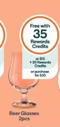 Woolworths Beer glasses 2pcs offer
