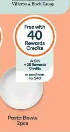 Woolworths Pasta bowls 2pcs offer