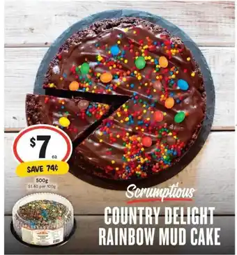 IGA Country delight rainbow mud cake offer