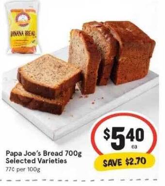 IGA Papa joe's bread offer