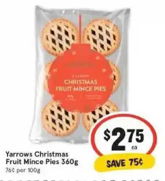 Yarrows christmas fruit mince pies