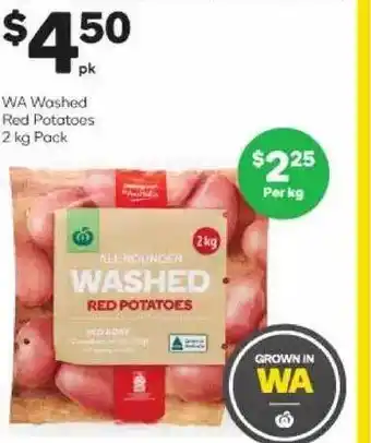Woolworths Wa washed red potatoes offer