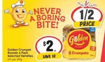 IGA Golden crumpet rounds 6 pack offer