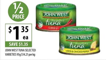 Supabarn John West Tuna 95g offer