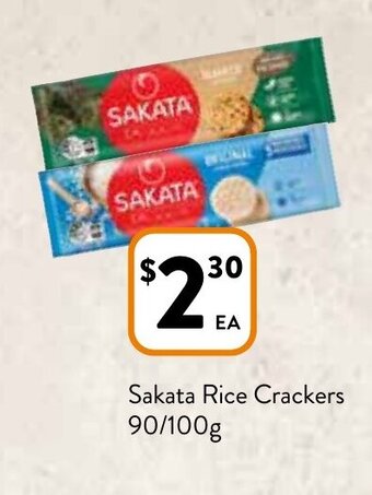 Foodworks Sakata Rice Crackers 90/100g offer