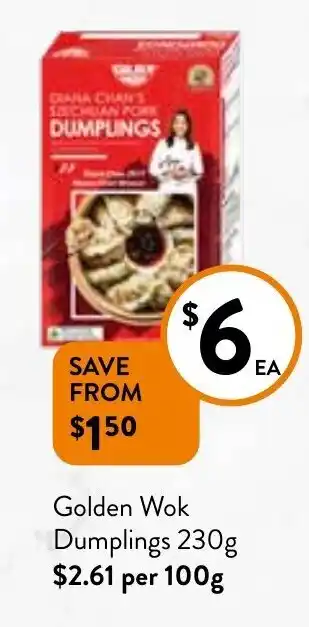 Foodworks Golden Wok Dumplings 230g offer