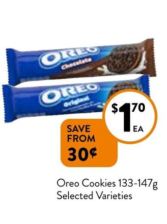 Foodworks Oreo Cookies 133-147g offer