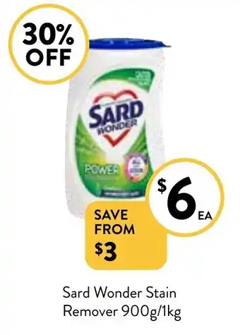 Foodworks Sard Wonder Stain Remover 900/1kg offer
