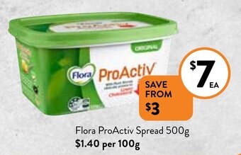 Foodworks Flora ProActiv Spread 500g offer