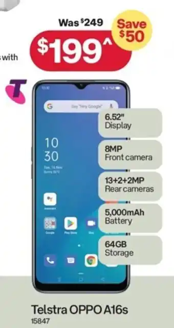 Australia Post Telstra OPPO A16s offer