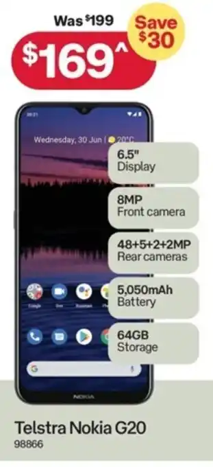 Australia Post Telstra Nokia G20 offer