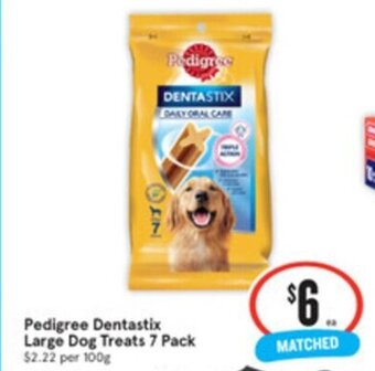 IGA Pedigree Dentastix Large Dog Treats 7 Pack offer