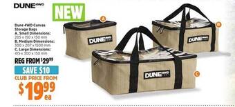 Dune 4wd canvas storage bags