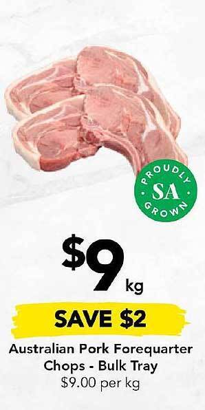 Drakes Australian pork forequarter chops - bulk tray offer