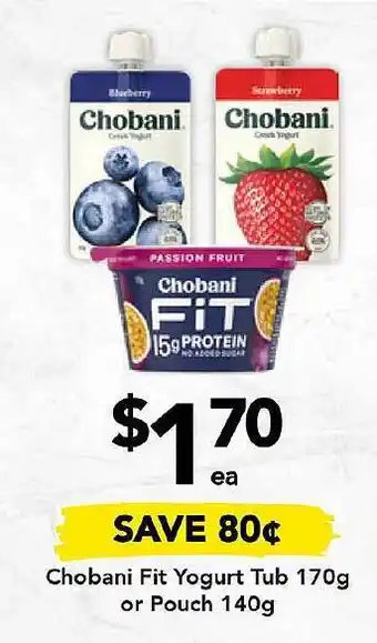 Drakes Chobani fit yogurt tub or pouch offer