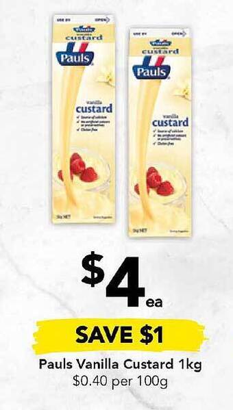 Drakes Pauls vanilla custard offer