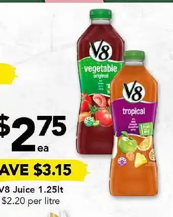 Drakes V8 juice offer