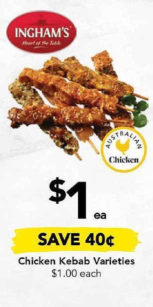 Drakes Chicken kebab varieties offer