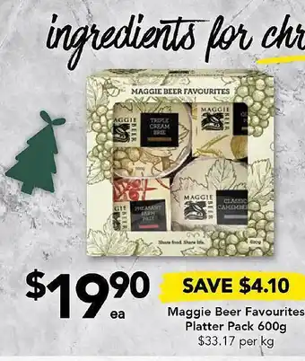 Drakes Maggie beer favourites platter pack offer