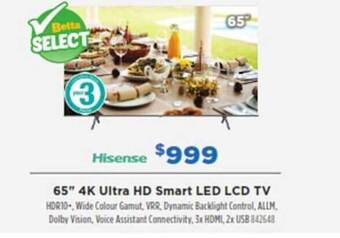 Betta Hisense 65 offer