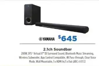 Betta Yamaha 2.1ch soundbar offer