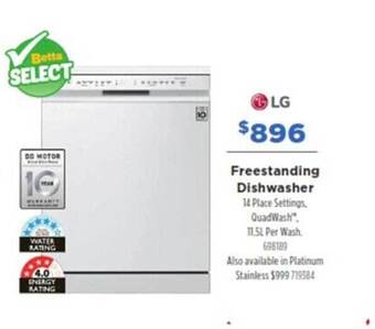 Betta Lg freestanding dishwasher offer