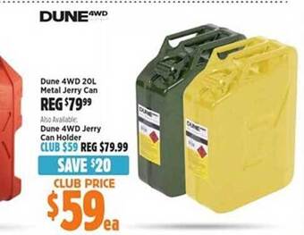 Anaconda Dune 4wd 20l metal jerry can offer