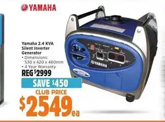 Anaconda Yamaha 2.4 kva silent inverter generator offer