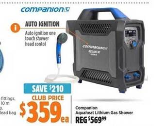 Anaconda Companion aquaheat lithium gas shower offer