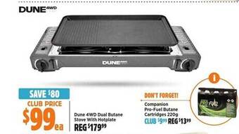 Anaconda Dune 4wd dual butane stove with hotplate offer