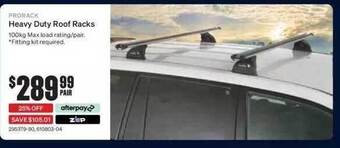 SuperCheap Auto Prorack heavy duty roof racks offer