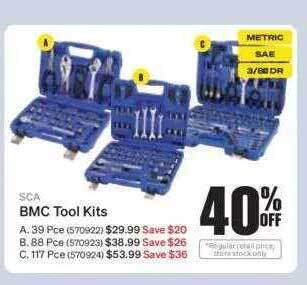 SuperCheap Auto Sca bmc tool kits offer