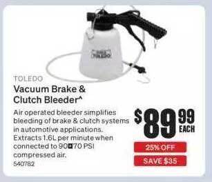 SuperCheap Auto Toledo vacuum brake & clutch bleeder offer
