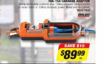 Autobarn Arlec 10a-15a caravan adaptor offer