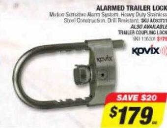 Autobarn Kovix alarmed trailer lock offer