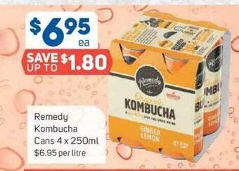 Foodland Remedy kombucha cans offer