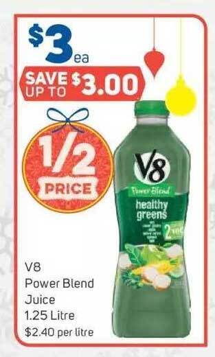 Foodland V8 power blend juice offer