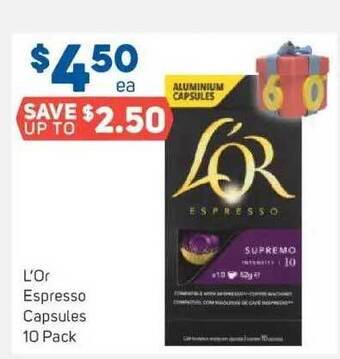 L'or espresso capsules