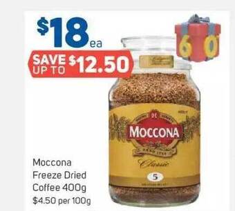 Foodland Moccona freeze dried coffee offer