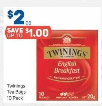 Foodland Twinings tea bags offer