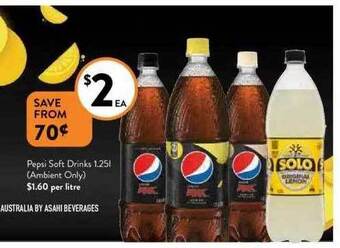 Foodworks Pepsi soft drinks offer