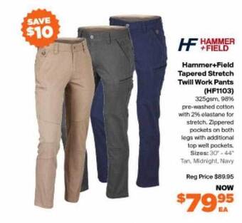 RSEA Safety Hammer+field tapered stretch twill work pants offer