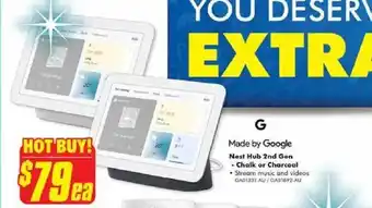 The Good Guys Made by google nest hub 2nd gen chalk or charcoal offer