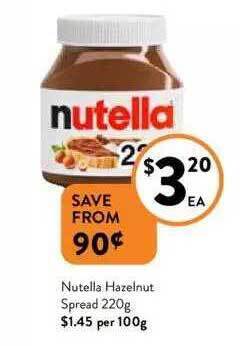 Foodworks Nutella hazelnut spread offer